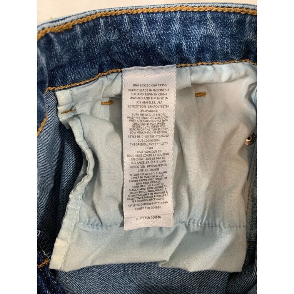 Current Elliott The Original Ankle Stiletto Skinny‎ Jeans Blue Medium Wash 28 - Picture 7 of 11